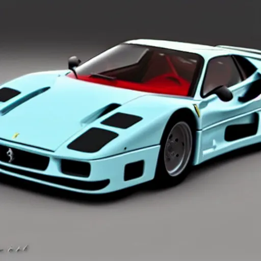 Prompt: a modern design interpretation of a ferrari f 4 0