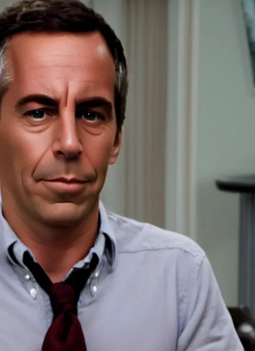 Film still of jeffrey epstein as sheldon cooper in the stable diffusion