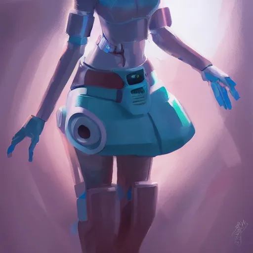 Image similar to cute young woman with robot ears, 4k, sharp focus, Andreas Rocha