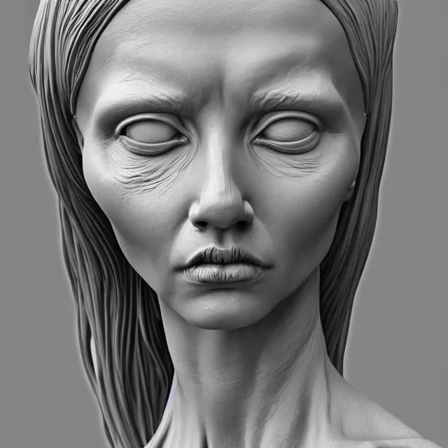 Image similar to osseous statue woman, highly detailed, 4 k, hdr, smooth, sharp focus, high resolution, award - winning photo, artgerm, photorealistic