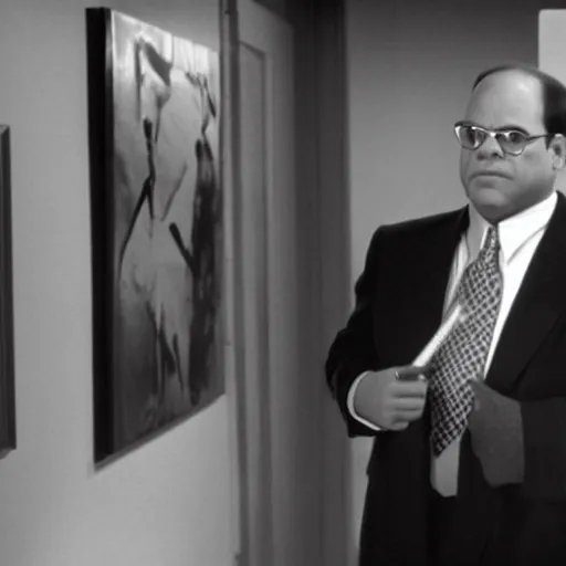 Image similar to George Costanza from Seinfeld in a Noir Film