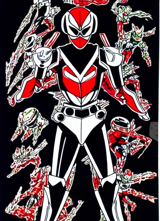 Image similar to kamen rider character, design by shotaro ishinomori, an 1 9 8 7 film