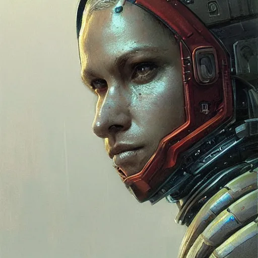 Image similar to a realistic scifi cyberpunk knight, closeup portrait art by donato giancola and greg rutkowski, vintage retro scifi, realistic face, digital art, trending on artstation, symmetry!!!