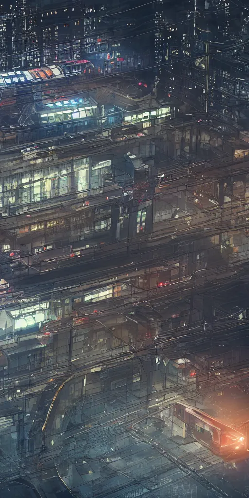 Prompt: !Train station!, equirectangular projection grid of a futuristic bladerunner, trains, cyberpunk, train station in the rain at night, volumetric lighting, 4K, Spherical, Panorama, RealityEngine, PhotoRender, hyperdetailed, cinematic