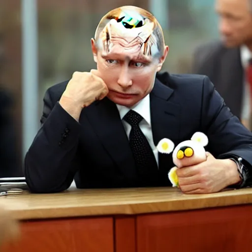 Image similar to Vladimir Putin as a Muppet