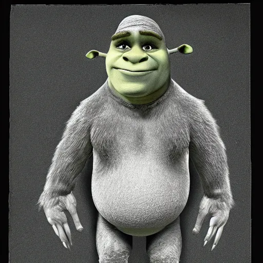 Image similar to an x - ray photograph of shrek