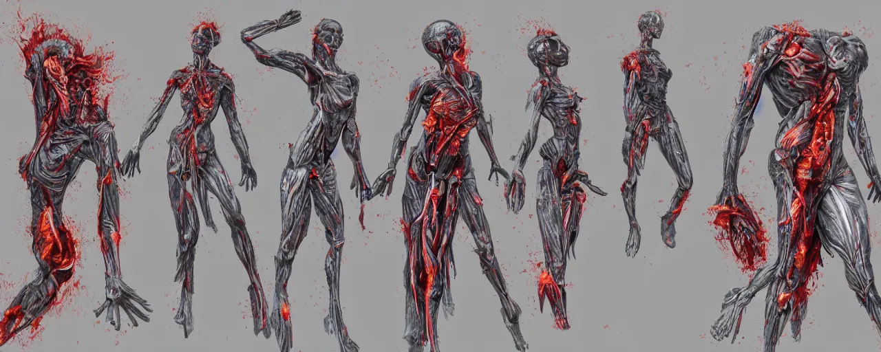 Prompt: atomic, flaming heart, anatomical, expressive, 3 d rendering, speedpainting