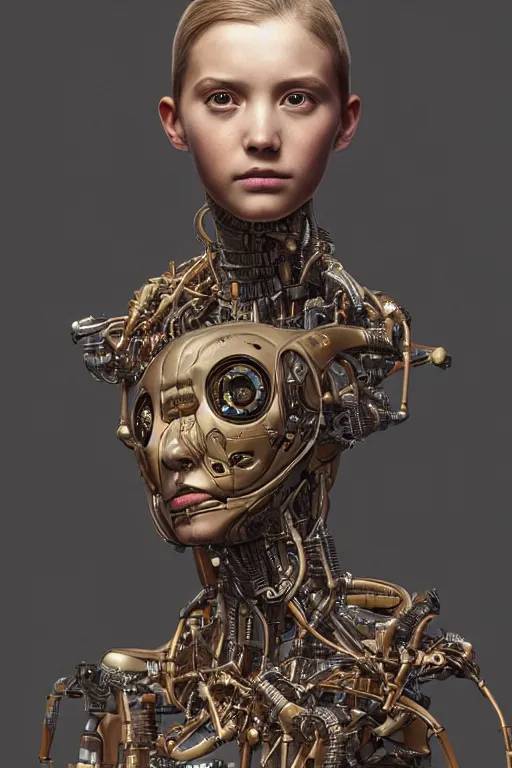 Prompt: beautiful portrait of a teen robot, intricate, dystopian, biopunk, extremely detailed, digital painting, sculpted in zbrush, artstation, concept art, smooth, sharp focus, illustration, chiaroscuro, soft lighting, golden ratio, rule of thirds, fibonacci, incredible art by Stanley Artgerm Lau and Greg Rutkowski, composition by mike mignola and Simon Stalenhag,
