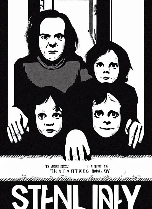 Image similar to poster for stanley kubrick's the shining