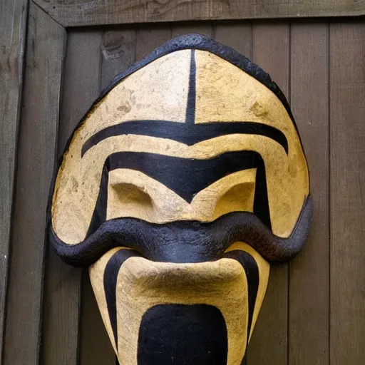 Image similar to snake mask, pacific northwest indigenous style