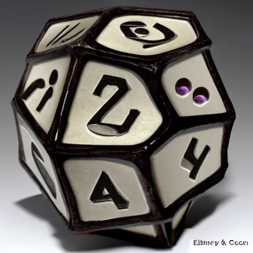 d20 made of teeth, dnd, dice, dungeons and dragons, | Stable Diffusion ...