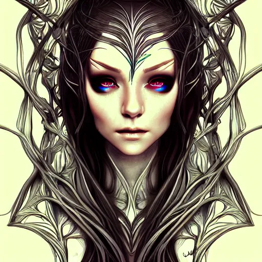 Image similar to digital art, centered elven ,intricate, veins, by James Jean and by artgerm , ultradetailed, charachter design, concept art, trending on artstation,