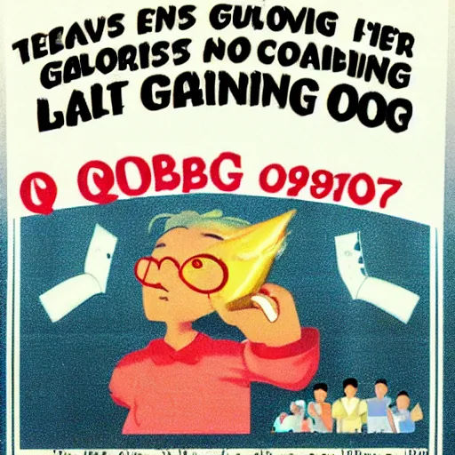 Prompt: a 1 9 9 0 s singaporean public education poster about quitting gambling