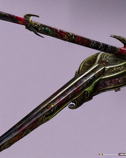 Image similar to realistic concept art of magic infused longbows weapon, mideival, detailed, 1 4 5 0, delicate, hyper realism, ultra realistic, 8 k