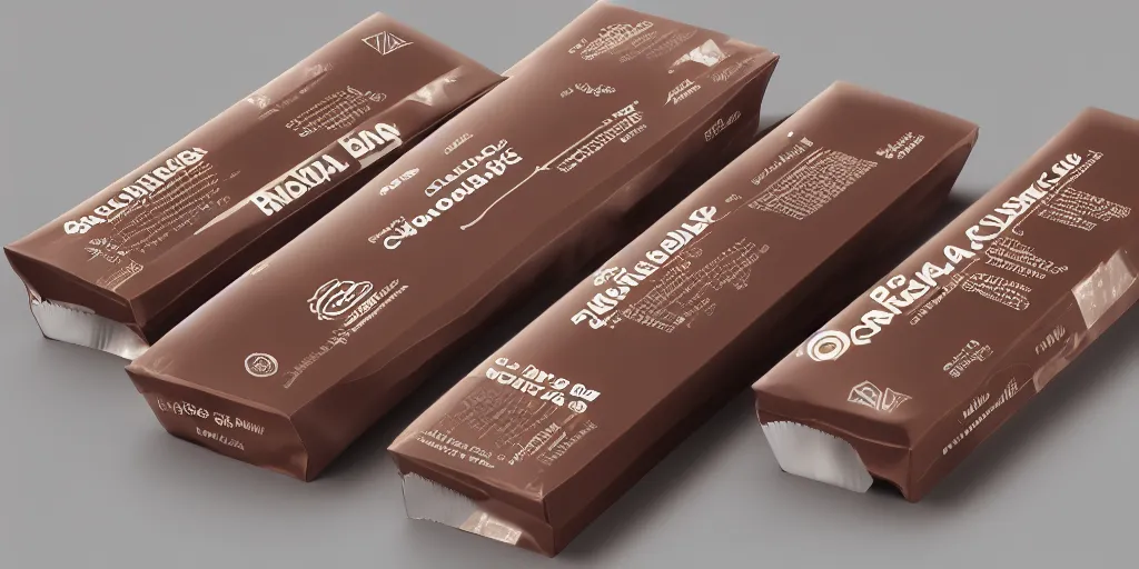 Image similar to a packaging design for a chocolate bar, octane render, ultra realistic