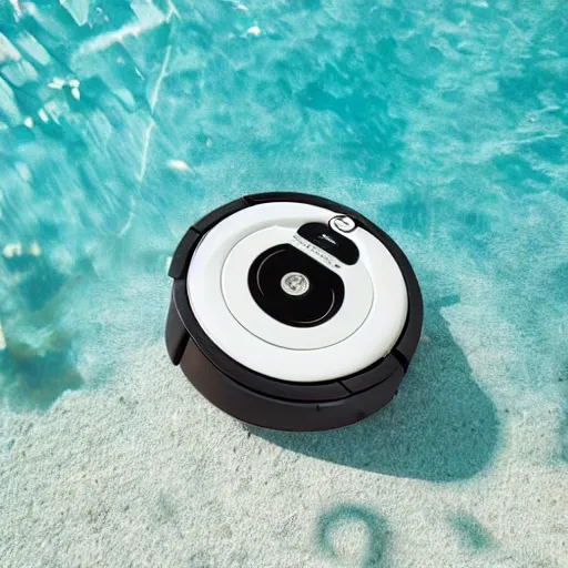 Prompt: Roomba scuba diving