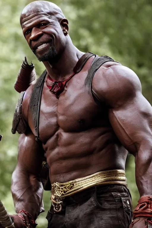 Image similar to Terry crews portrayed as a Dungeons and Dragons berserker