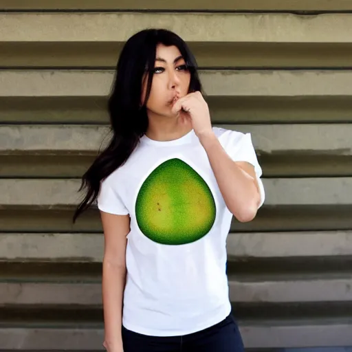 Image similar to avocado cupcake on shirt, aenami, alena