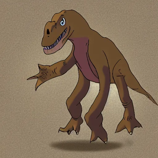 Image similar to bipedal dinosaur person