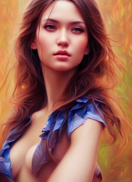 Image similar to photo of a gorgeous young woman in the style of stefan kostic, realistic, sharp focus, 8k high definition, insanely detailed, intricate, elegant, art by stanley lau and artgerm