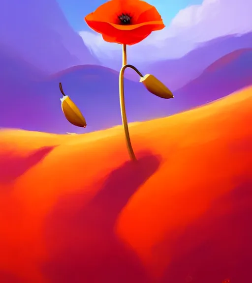 Image similar to icon stylized minimalist poppy flower, loftis, cory behance hd by jesper ejsing, by rhads, makoto shinkai and lois van baarle, ilya kuvshinov, rossdraws global illumination