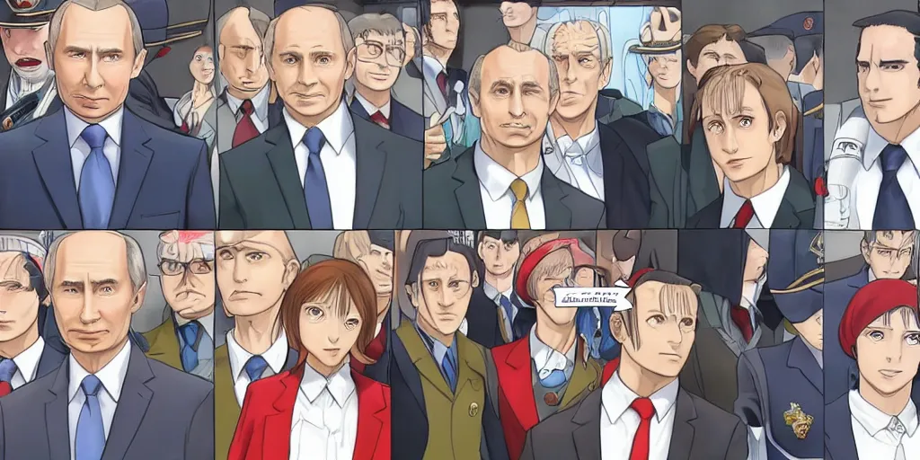 Image similar to vladimir putin in ace attorney