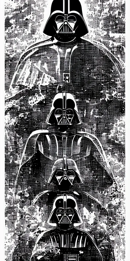 Image similar to portrait of darth vader, by laurie greasley