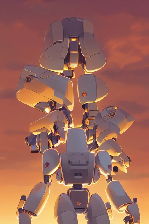 Image similar to metabots medabots medarotto medarot robot minimalist comics, behance hd by jesper ejsing, by rhads, makoto shinkai and lois van baarle, ilya kuvshinov, rossdraws global illumination ray tracing hdr radiating a glowing aura