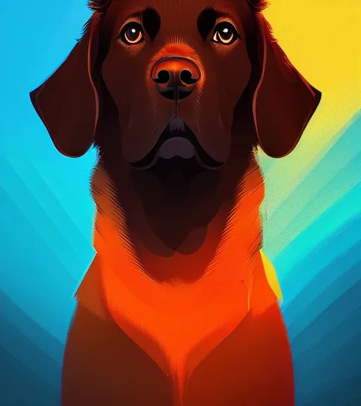 Prompt: the portrait of a dog by petros afshar and james gilleard and alena aenami, 4 k, trending on artstation, wallpaper, dogs