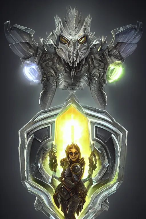 Image similar to shield fantasy epic legends game icon stylized digital illustration radiating a glowing aura global illumination ray tracing hdr fanart arstation by ian pesty and katarzyna da „ bek - chmiel