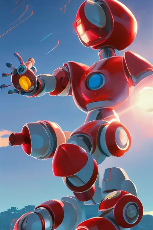 Image similar to metabots medabots medarotto medarot robot minimalist comics, behance hd by jesper ejsing, by rhads, makoto shinkai and lois van baarle, ilya kuvshinov, rossdraws global illumination ray tracing hdr radiating a glowing aura