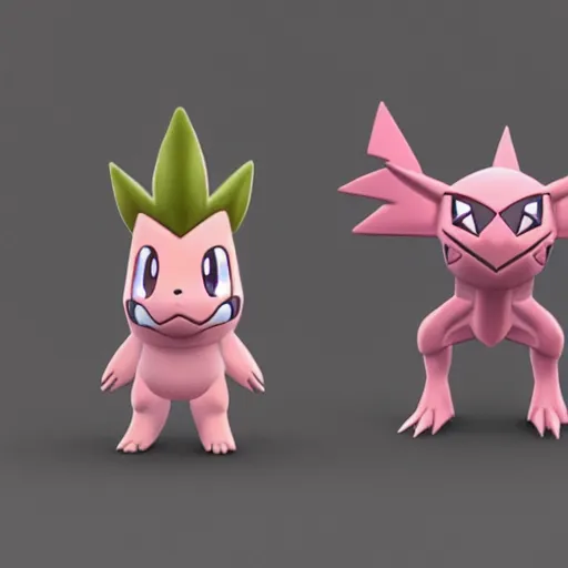 Image similar to pokemon that doesn't exist, 3 d rendered