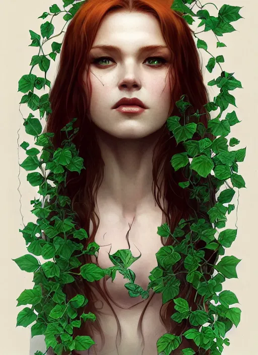 Prompt: symmetry!! poison ivy, machine parts embedded into face, intricate, elegant, highly detailed, digital painting, artstation, concept art, smooth, sharp focus, illustration, art by artgerm and greg rutkowski and alphonse mucha, 8 k