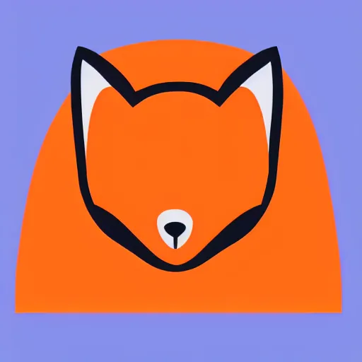 Prompt: logo of a fox tail, orange and white colors, simple geometric shapes, flat shading, hard shadow, 🖌✨