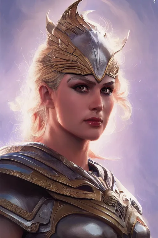 Image similar to amazon valkyrie athena, d & d, fantasy, portrait, highly detailed, headshot, digital painting, trending on artstation, concept art, sharp focus, illustration, art by artgerm and greg rutkowski and magali villeneuve