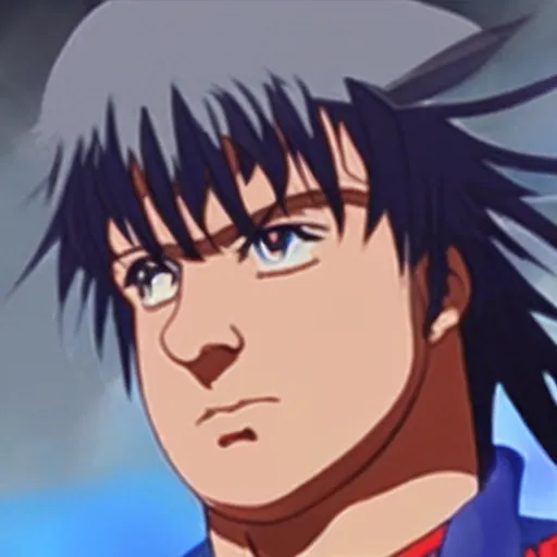 Image similar to sylvester stallone as anime character, kyoto animation, magical