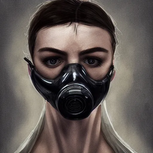 Image similar to tom mcdonald with a gas mask character portrait, lean face, cinematic lighting, glowing grey eyes, hyper - detailed, 4 k, high resolution, in the style of charlie bowater, tom bagshaw, single face, symmetrical, headshot photograph, insanely detailed and intricate, beautiful, elegant, watercolor, cinematic, portrait, raphaelite, headroom, pierre - auguste renoir