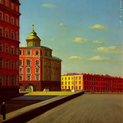 Prompt: Saint-Petersburg by edward hopper