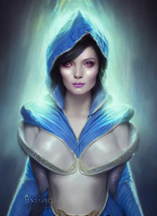 Prompt: daguerreotype of beautiful 4 0 years old mesmer lady, tight robes, metallic accents, magic, white skin, brunette, blue glowing eyes, high fantasy, gw 2, highly detailed, smooth, sharp focus, digital illustration, by rossdraws, frank franzzeta, artgerm. donald trump, award winning photography