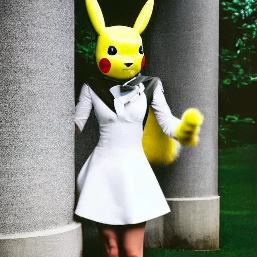 Image similar to elegant woman dressed up as pikachu, art photo by David Hamilton