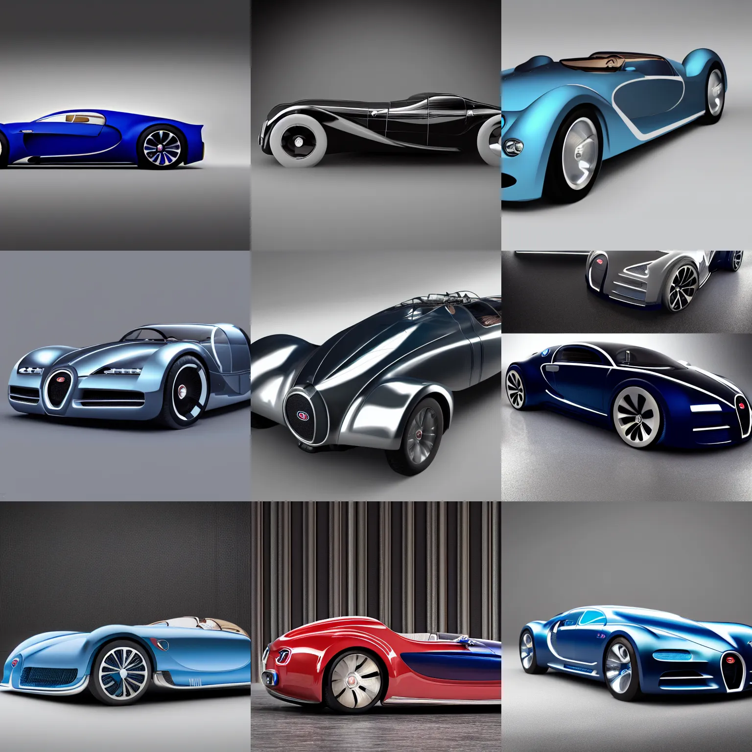 Prompt: a 2 0 2 5 bugatti type 5 7 sc atlantic concept, studio lighting, vray tracing