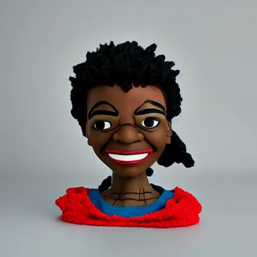 Image similar to maya angelou as kunta kinte, stop motion vinyl action figure, plastic, toy, butcher billy style