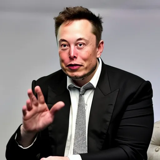 Image similar to elon musk with a byonic eye