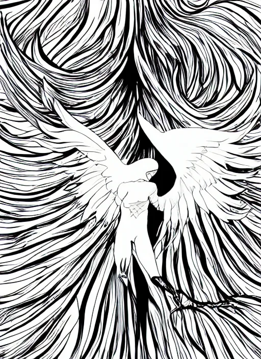 Image similar to white phoenix on salt mountain simple background simplified design geometric graphic design charles jeffrey style