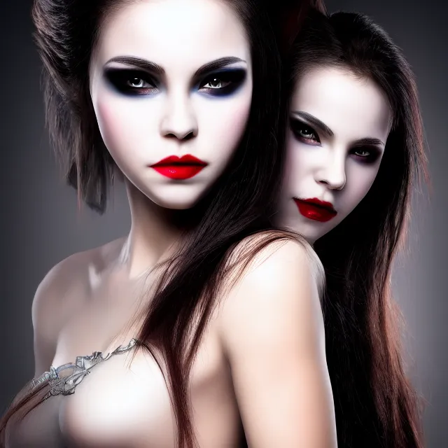 Prompt: photo of a very beautiful!! vampire warrior queen highly detailed 8 k hdr smooth sharp focus high resolution award - winning photo dslr 5 0 mm