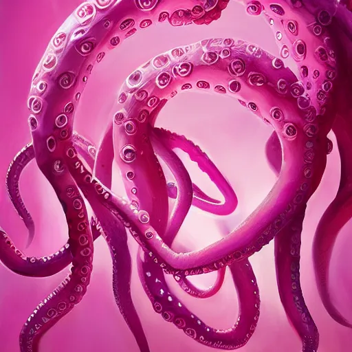 Image similar to pink octopus backrooms, digital painting, ultradetailed, artstation, oil painting, ultradetailed, artstation