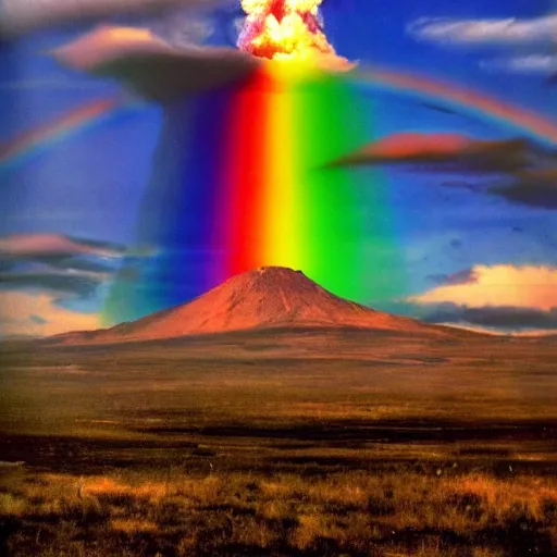 Image similar to rainbow nuclear explosion