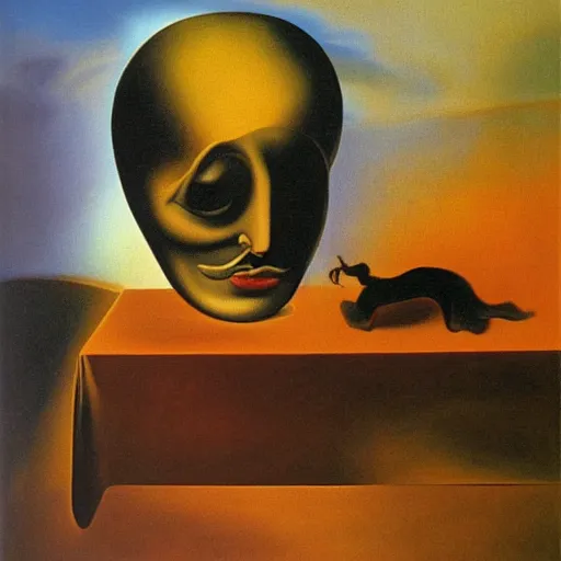 Image similar to a dream of a dream of a dream, oil painting, by dali