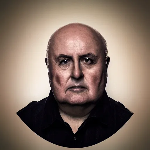 Prompt: mikhail gorbachev as doom metal singer headshot head shot portrait live performancein makeup make-up