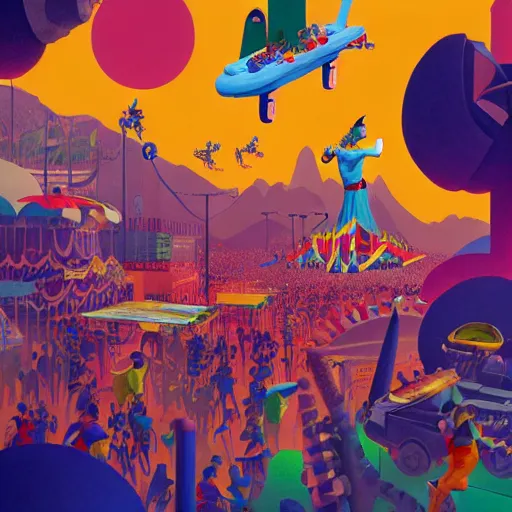 Prompt: carnival in rio de janiero by paolo eleuteri serpieri and tomer hanuka and chesley bonestell and daniel merriam and tomokazu matsuyama, unreal engine, high resolution render, featured on artstation, octane, 8 k, highly intricate details, vivid colors, vector illustration